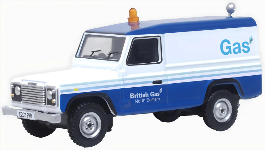 Oxford Diecast 76DEF019  British Gas Land Rover Defender LWB