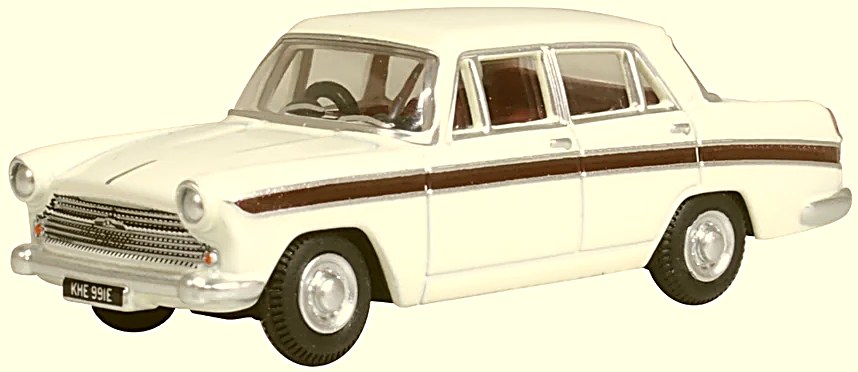 Oxford Diecast 76ACF007  Austin Cambridge Snowberry White/embassy Maroon