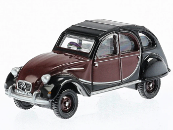 Oxford Diecast 76CT001  Charleston Maroon/Black Citroen 2CV