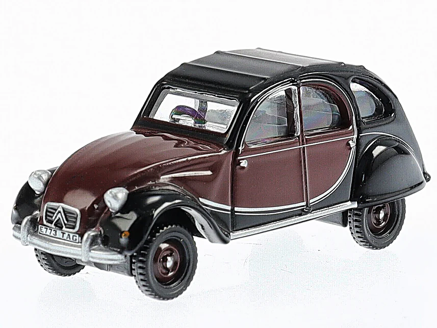 Oxford Diecast 76CT001  Charleston Maroon/Black Citroen 2CV
