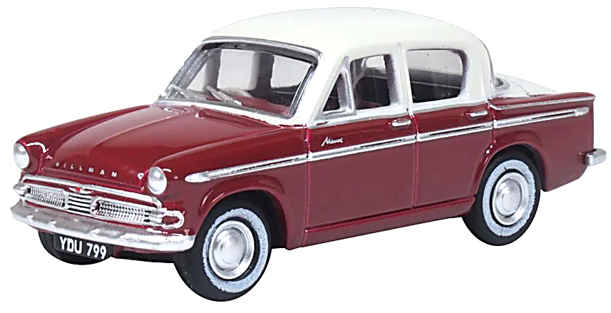 Oxford Diecast 76HM002  Hillman Minx MkIIIa Pippin Red/pearl Grey