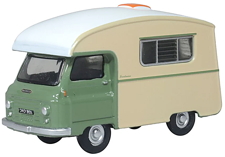 Oxford Diecast 76JM025  Morris J2 Paralanian 1963 Sage Green/Pale Ivory