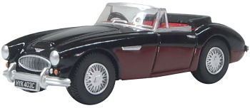 Oxford Diecast 76AH3006  Austin-Healey 3000 Black/burgundy