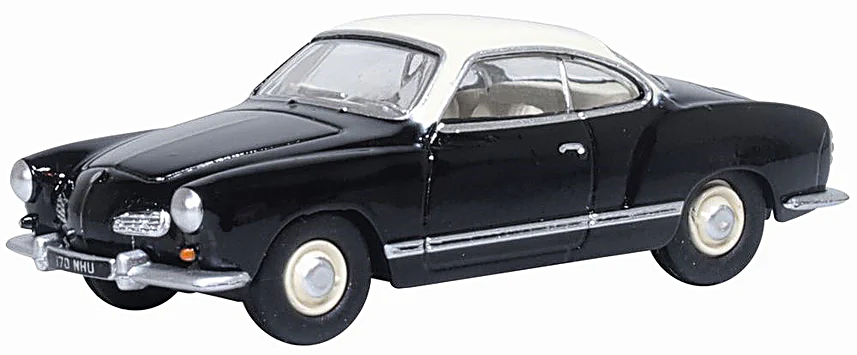 Oxford Diecast 76KG002  Black & Lotus White VW Karmann Ghia