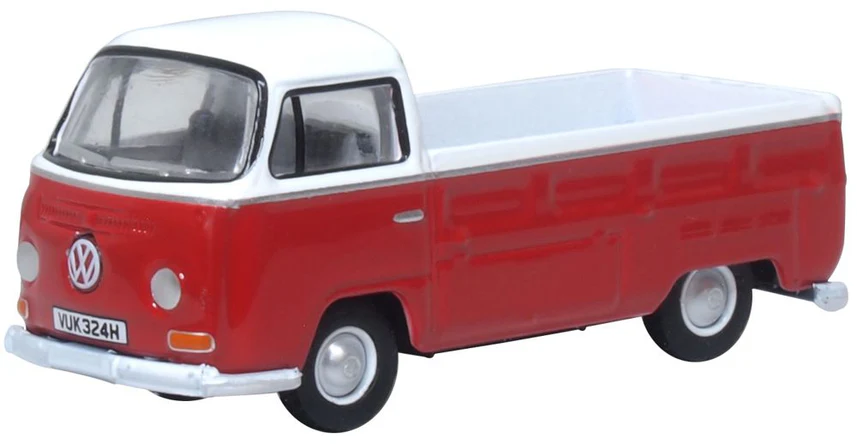 Oxford Diecast 76VW033  VW Bay Window Pick Up Poppy Red/White