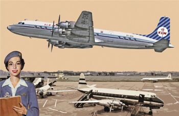 Roden ROD302  US Douglas DC-7C Royal Dutch Airlines (KLM) Passenger Aircraft 1:144