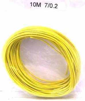 Wire 7/0.2  Yellow  x 10 metres