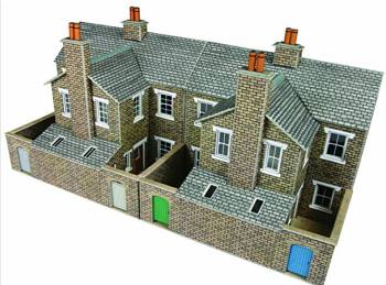 Metcalfe PO277 00/H0 Low Relief stone Terraced House Backs