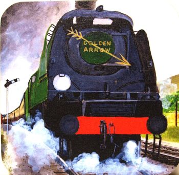 West Country locomotive & Golden Arrow train