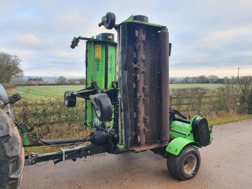0153: Ryetec 5 Metre Hydraulic Folding Flail Mower. Year 2012 In Excellent Condition, Full Working Order,  Direct Council Clearance. £5,800 + Vat.