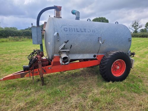 0212: Joskin / Chillton 1000 Gallon Galvanised Slurry Tanker c/w Self Fill Arm. Hyd Changeover Valve, Recent New Pump & PTO Shaft. £ SOLD