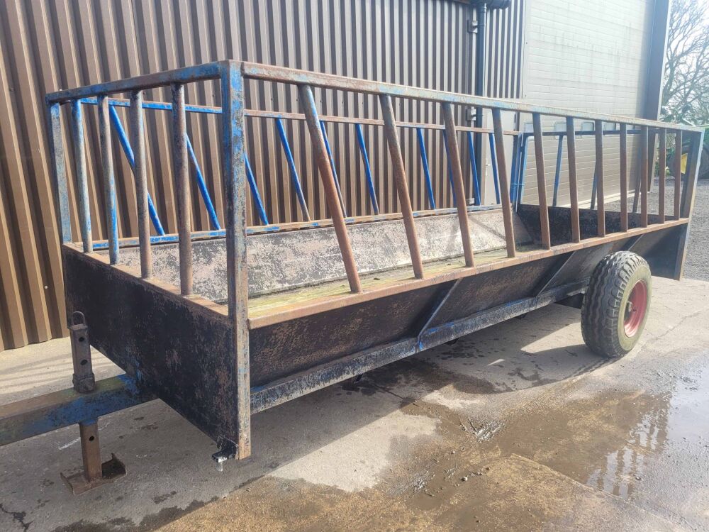 1600: Feed Trailer, 28 / 32 Space. 16ft x 6ft, Rear Opening Door, Strong Well Built Trailer, £1,400 Plus VAT.