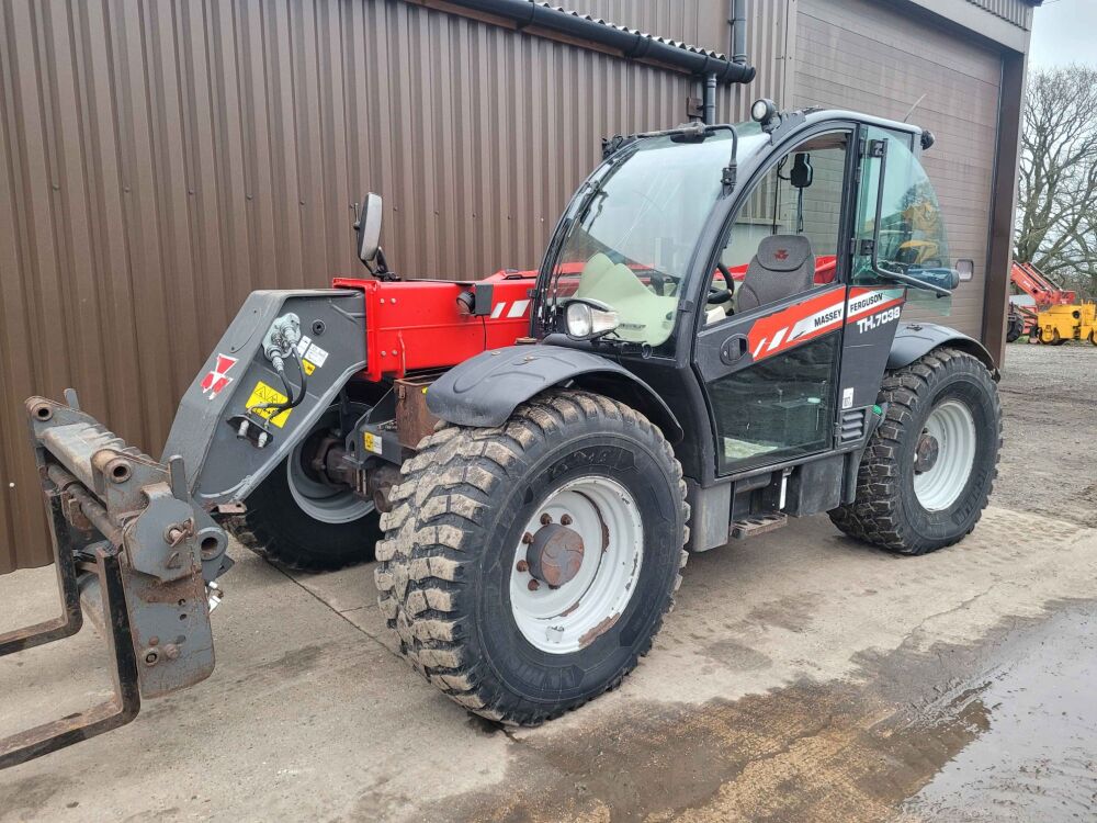 6010: SOLD Massey Ferguson T7038 Telehandler. Year 2020, One Owner, Only 3990 Hours,  JCB Q Fit Headstock,  7 Metre, 3.8 ton . £ SOLD