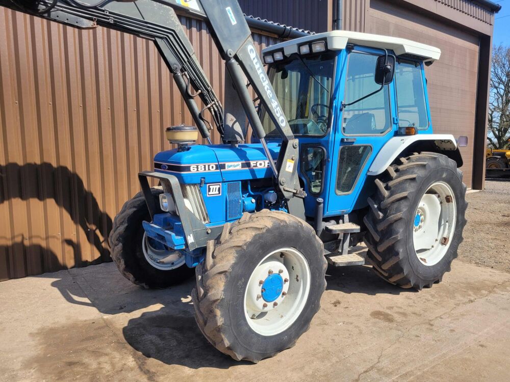 5098: SOLD Ford 6810 4wd SQ Cab, J Reg, 1 Arable Owner From New, Quickie Power Loader, Exceptional Condition. £ SOLD