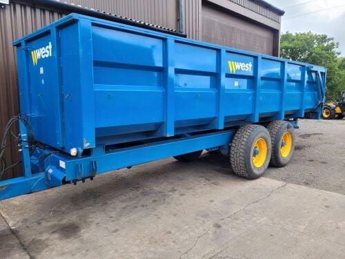 0969: West 14 Ton Root / Grain Trailer, Exceptional Condition, Hydraulic Tailgate, Sprung Drawbar, £10,600 Plus Vat.
