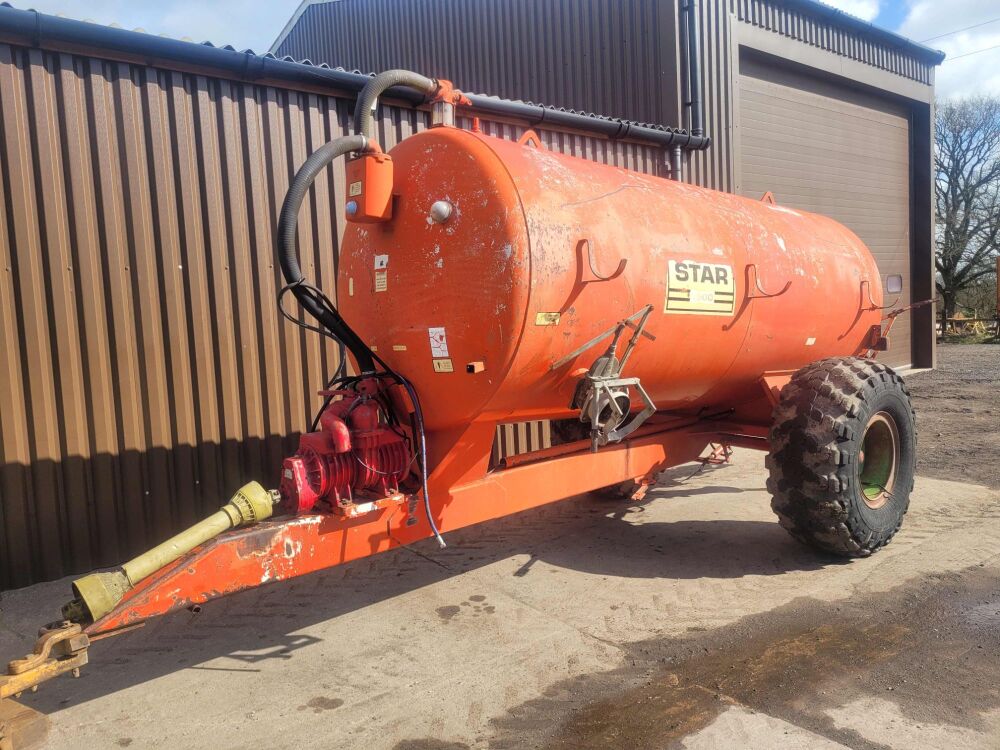 0801: Star 1500 Gall Vac / Slurry Tanker. BN3 Wheels & Tyres, Mec 8000 Litre Pump. Good Working Order, Various Pipes Available. &pound;2,000 Plus Vat