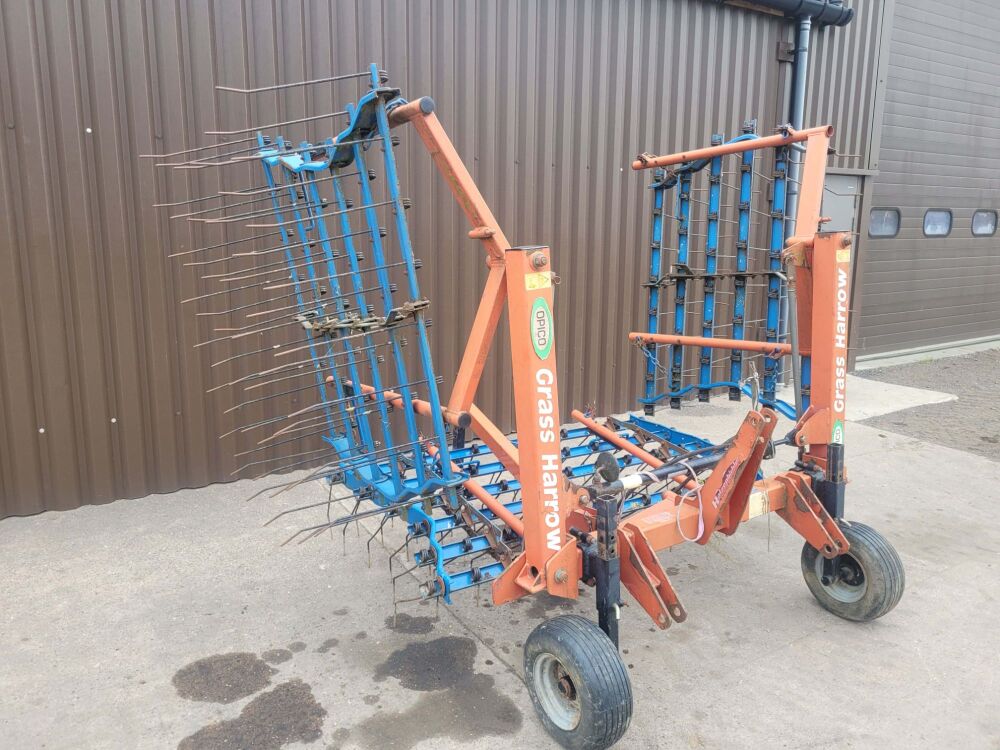 1005: Opico 5 Metre Hydraulic  Folding Grass Harrows &pound;1,600 Plus Vat
