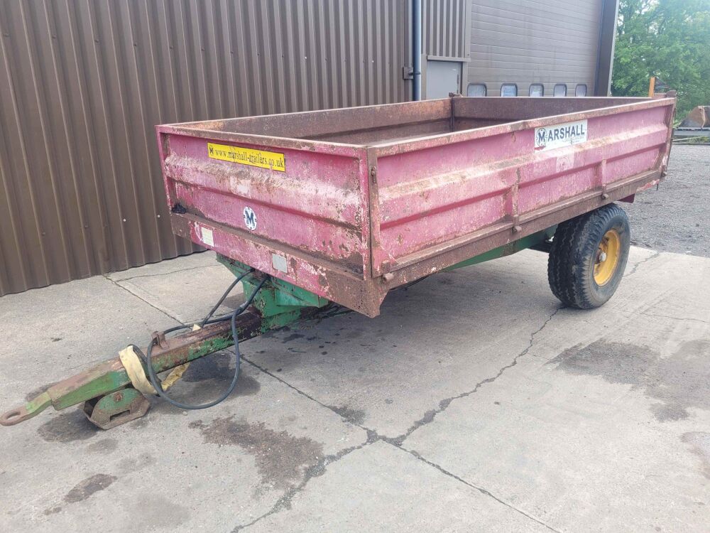 0972: Marshall 5 Ton Single Axle Dropside Tipping Trailer, Strong Floor, Poor Paintwork &pound;1,950 Plus Vat