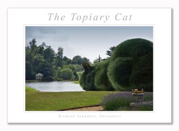 Topiary Cat - Art Print - 29.5x42cm