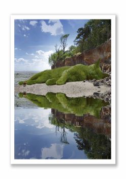 Topiary Cat - Greeting Card - On The Beach