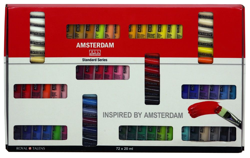 !!NEW - SPECIAL PRICE!! Talens ALL ACRYLICS *72 Piece* Standard Series Set 