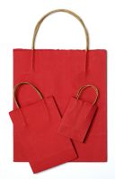 <!--040-->Khadi Handmade Paper Bags - RED