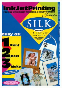 Jacquard Inkjet Silk Habotai - 8 1/2" x 11" - Pack of 5 Sheets