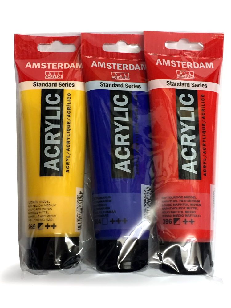!!!*** NEW ***!!! AMSTERDAM All Acrylics Standard Series 3 x 120ml sets
