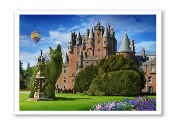 Topiary Cat - NEW Greeting Card - Afternoon Nap at Glamis Castle