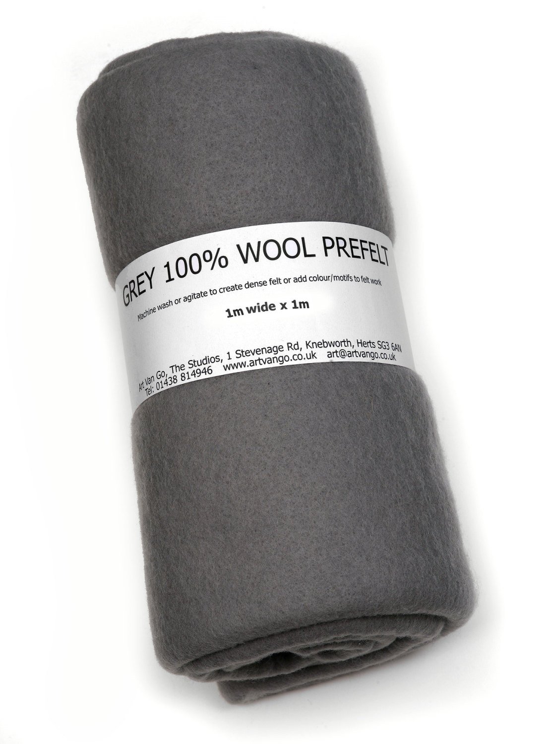 100% Wool Prefelt Grey 1x1m