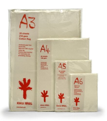 Khadi Cotton Rag Packs - 20 Sheets