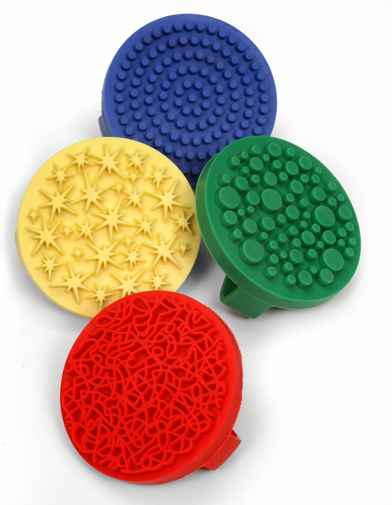 Palm Printers texture (rubber) - set of 4