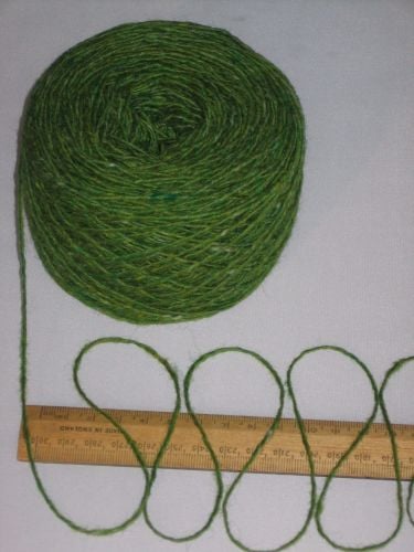 100g ball Lime Green Tweed 100% pure British Breed wool double knitting yarn dk