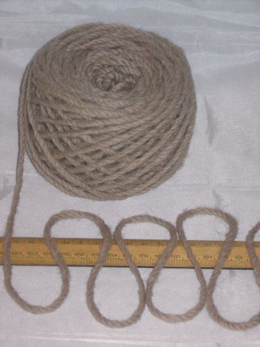 100g ball Chunky FAWN BROWN 100% Pure Wool British Breed for knitting or rug making EFW 404