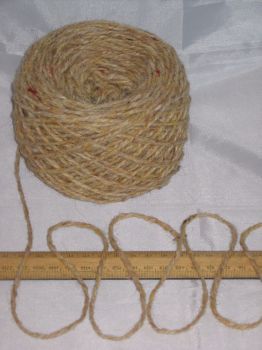 100g ball Aran Sandy Cream Tweed 100% Pure Wool British Breed knitting EFW 602