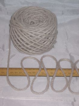 100g ball Chunky GREY BEIGE 100% Pure Wool British Breed knitting rug EFW 403