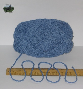 100g balls Blue Boucle 100% Pure British Breed Sheep Wool Aran knitting yarn EFW806