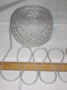 100g Blue Lilac Lemon Marl 100% Pure Wool British Breed Aran knitting EFW503