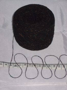 50g ball of Black British Breed 100% Wool pure lambswool Tweed 2 ply for knitting or felting