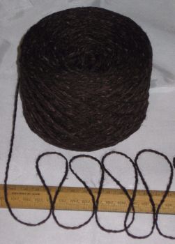 100g Rich Brown Tweed 100% English Wool Double knitting yarn dk 2/4nm British 'Bauxite'