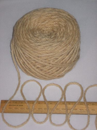 100g ball SANDY CREAM 100% Pure Wool British Breed thick aran knitting BBW335