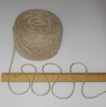 100g Light Brown 100% Pure Wool British Breed Aran knitting yarn EFW 225