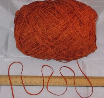 100g balls of Burnt Orange British Acrylic Chenille knitting wool yarn soft 4ply