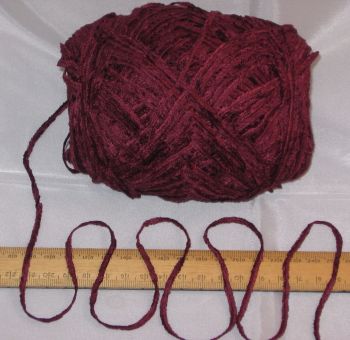 100g ball Purple Aubergine DK British Chenille double knitting wool yarn soft