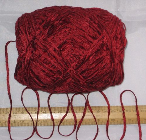 100g ball Rusty Red DK British Acrylic Chenille double knitting wool yarn soft