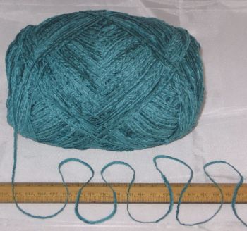 100g  ball of Turquoise Green Chenille knitting wool yarn soft 4ply soft