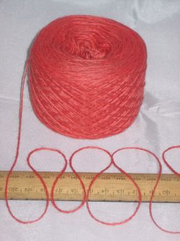 50g ball Coral (Pink - Orange) 4 ply knitting yarn 51% wool 49% acrylic soft