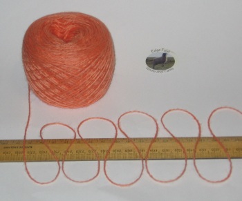 50g ball Pale Orange 4 ply knitting yarn 51% wool 49% acrylic SOFT Nasturtium
