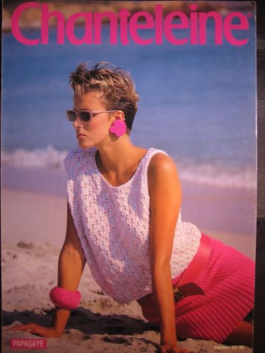 Knitting & Crochet Pattern ~ Vintage 1980s Chanteleine 22 Ladies Sun Top & Skirt