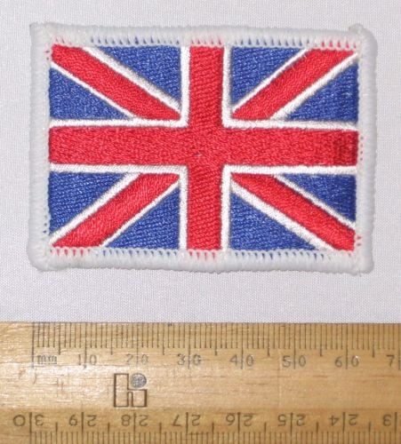 Union Jack Flag Embroidered Patch Sew on Badge Applique British made 6.5cm x 4.5cm